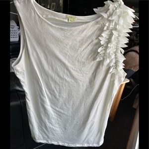 Tank top XL Dress up or down round neck cream color soft NWOT